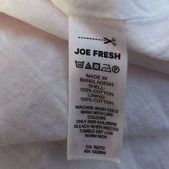 NWT joe fresh tangerine and white skirt with elastic waist and pockets. Size M - Picture 9 of 11